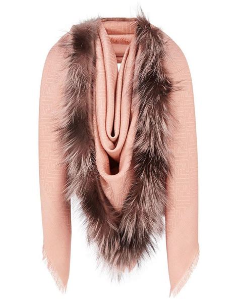 fendi touch of fur shawl|fendi cashmere shawls.